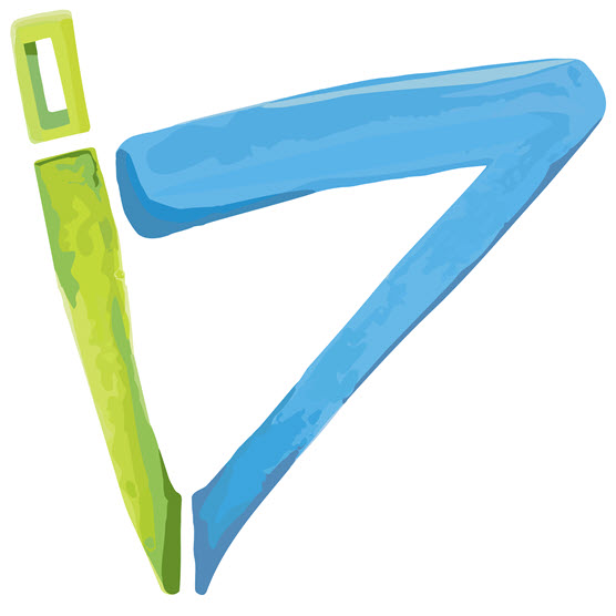 This logo is a green i a blue v shape to the right of the i creates a capitol D. This stands for both Improvement Dave and Instructional Design