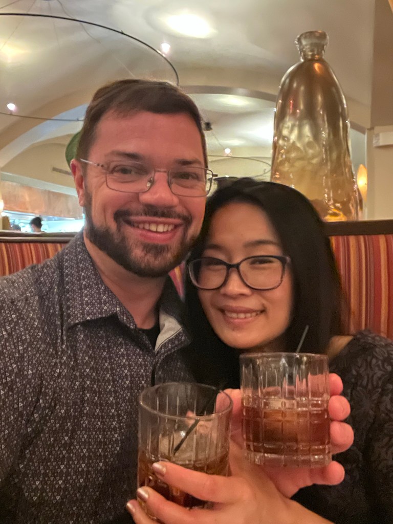 Dave and his wife, Jeab at Oceano Bistro, Clayton, MO